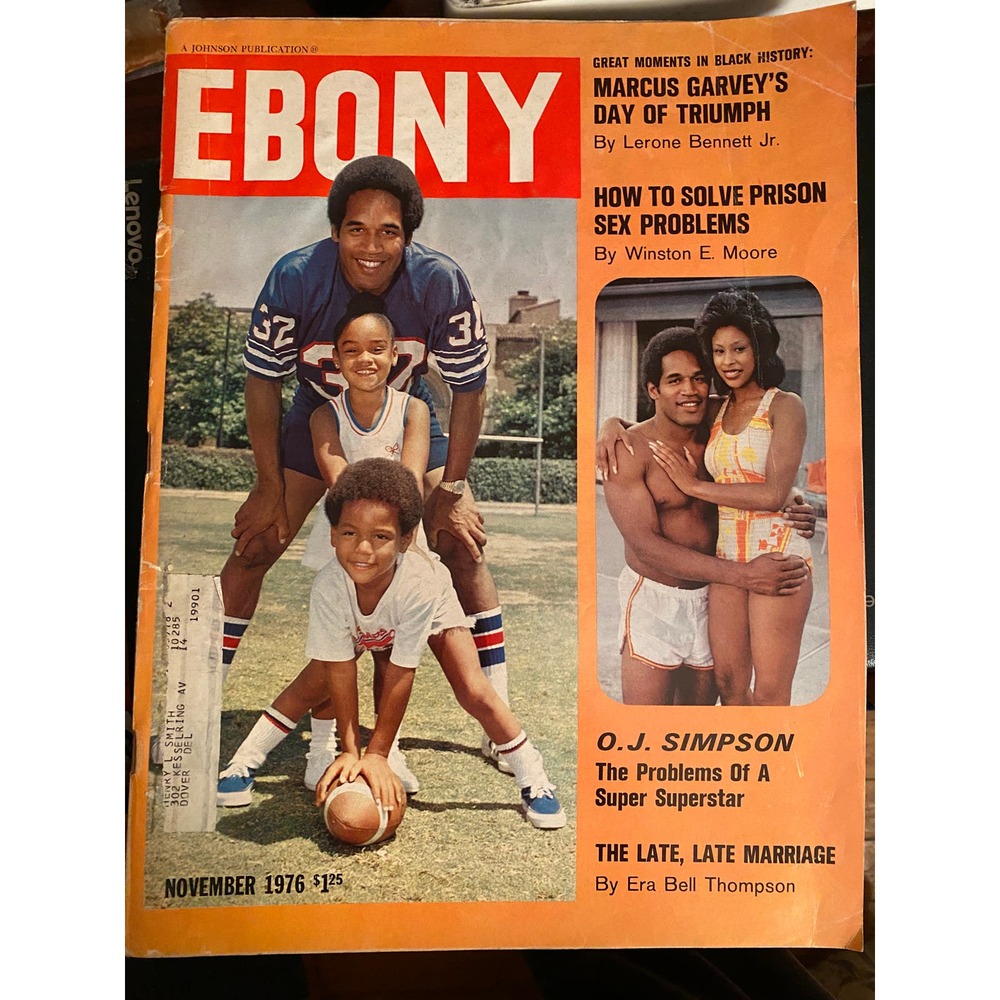 Vintage November 1976 Ebony Magazine with Featured Cover,”O.J. Simpson: